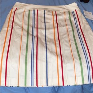 Striped colorful pencil skirt
